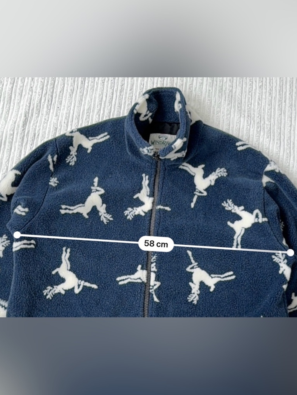 Vintage Windriver Men’s Reindeer Print Western Fleece Jacket | Size M - Picture 3 of 7